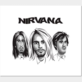 Nirvana On T-shirt Posters and Art